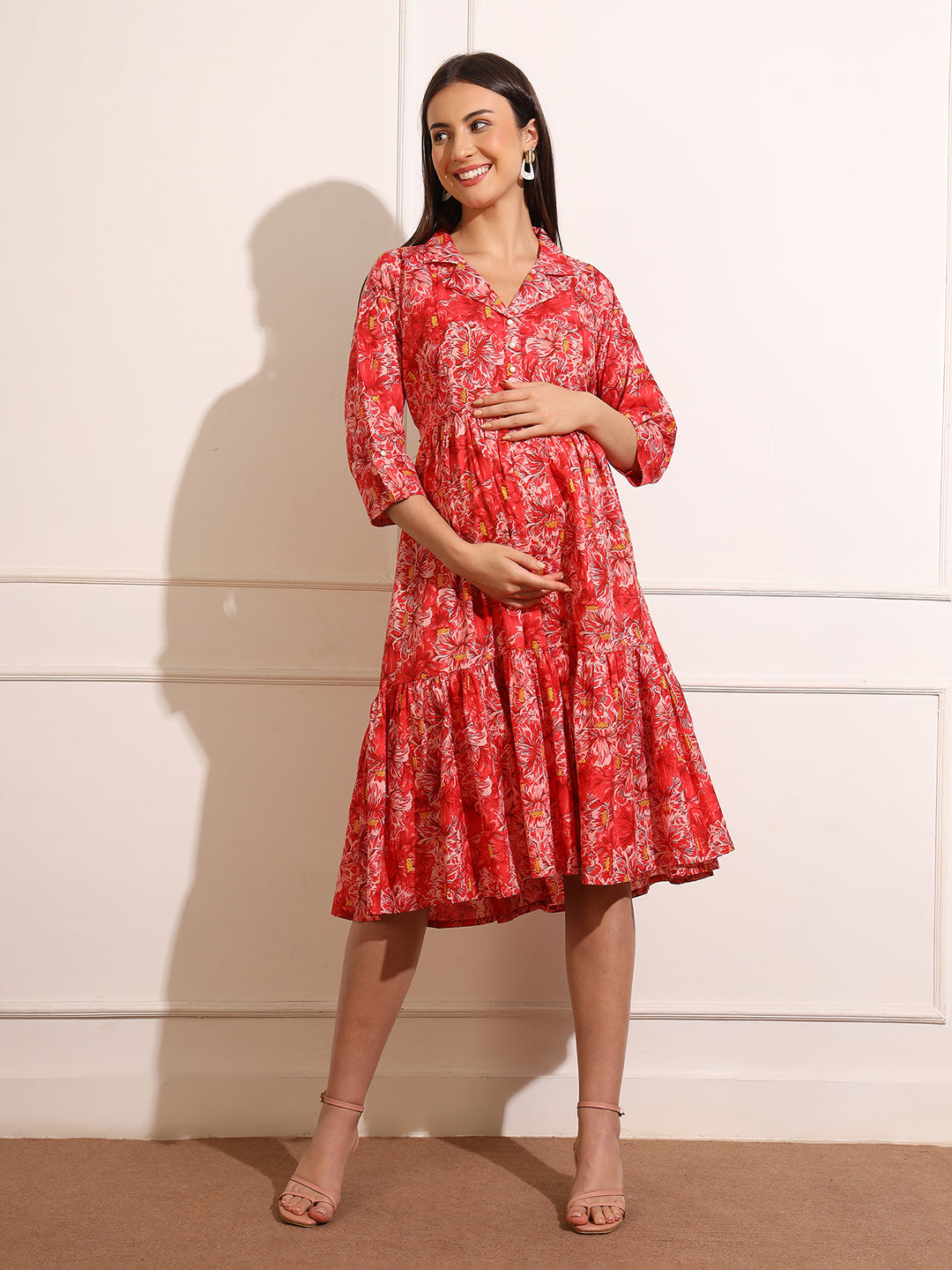 Women's maternity Dress Short Midi Comfortable Dress