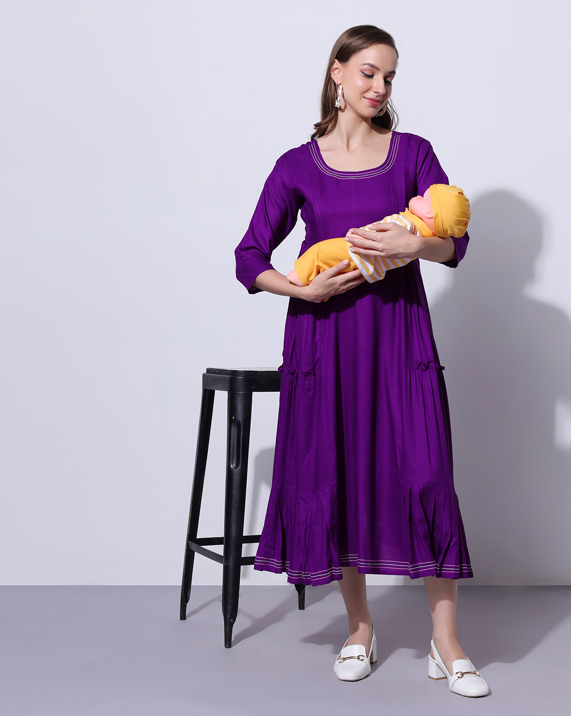 Aanyor Buy Stylish & Comfortable Maternity Dresses Office wear maternity dress