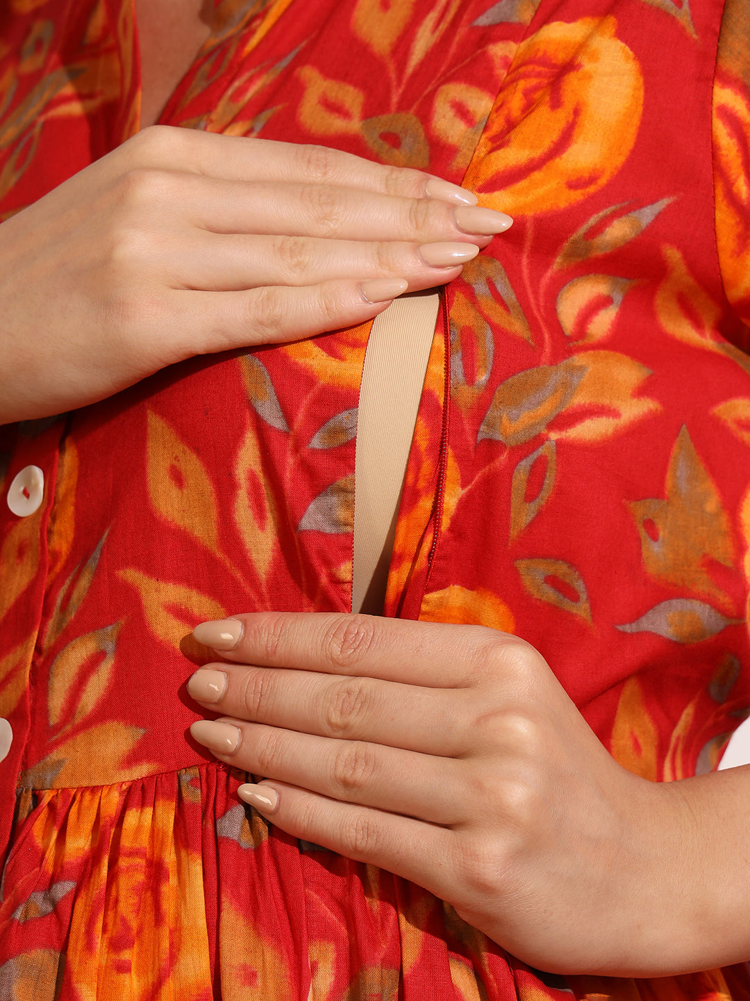 Women's Floral Maxi Maternity Wear Dresses