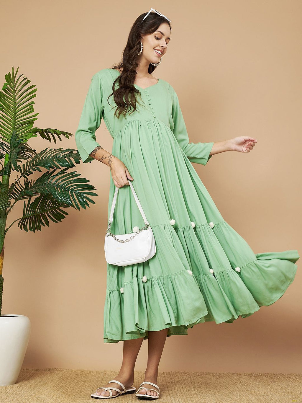 Maternity Dresses for Work, Home & Photoshoots pregnancy Dress | Aanyor
