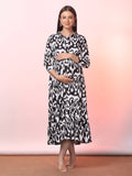 Abstract Print Women's Maternity Dress Women Printed Maternity Shirt Maxi Dress