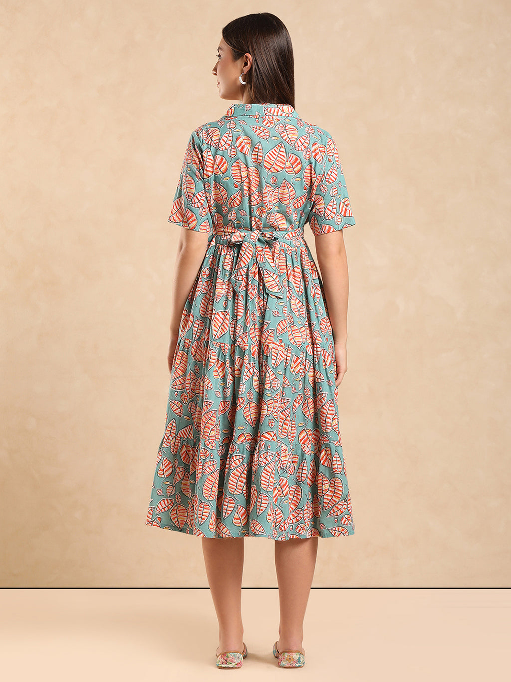 Floral Print Maternity Shirt Dress Easy Nursing with Elegant Look