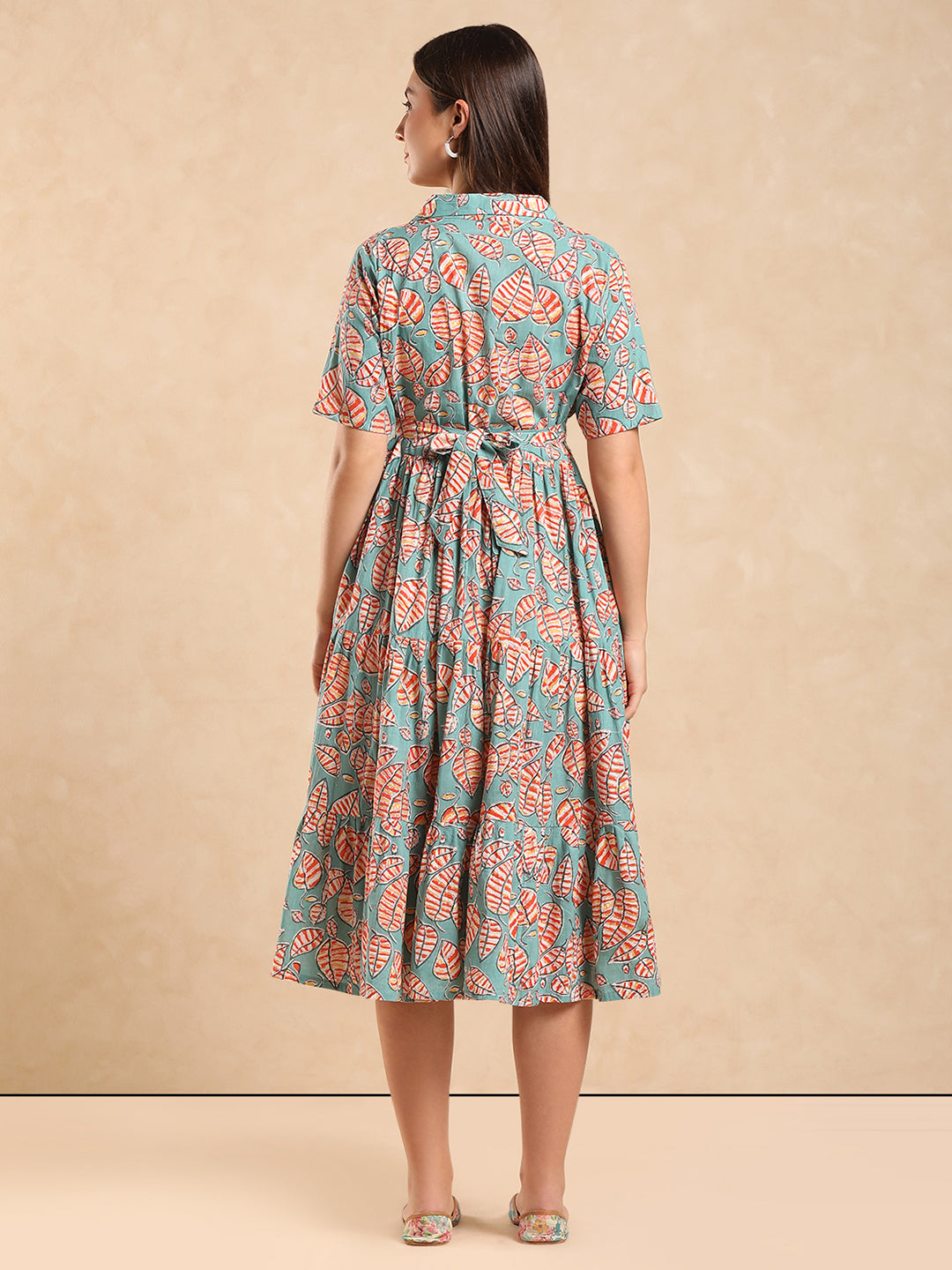 Floral Print Maternity Shirt Dress Easy Nursing with Elegant Look