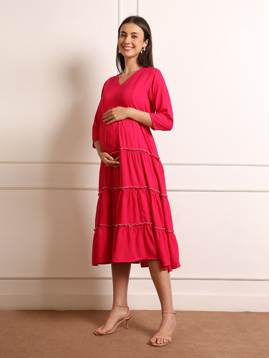 Full-Length Maternity Maxi – Feeding Friendly & Made for Growing Bumps