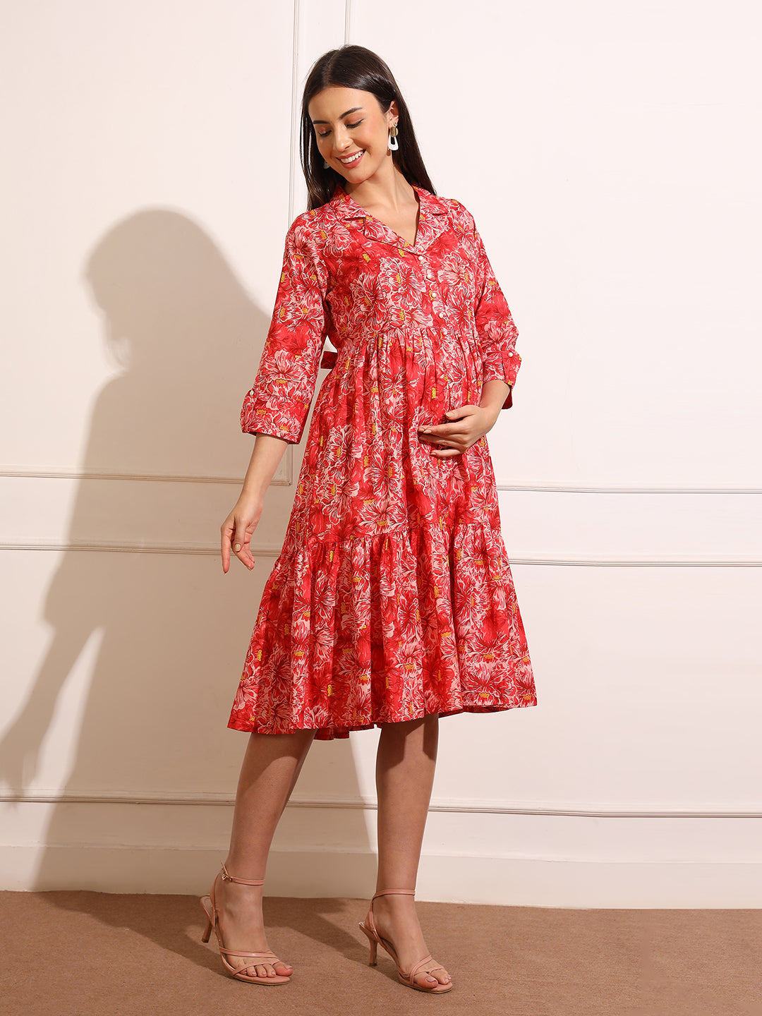 Women's maternity Dress Short Midi Comfortable Dress