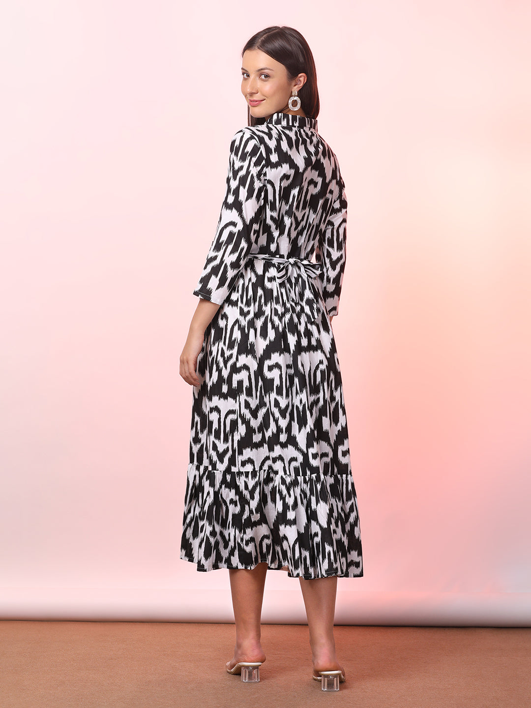 Abstract Print Women's Maternity Dress Women Printed Maternity Shirt Maxi Dress