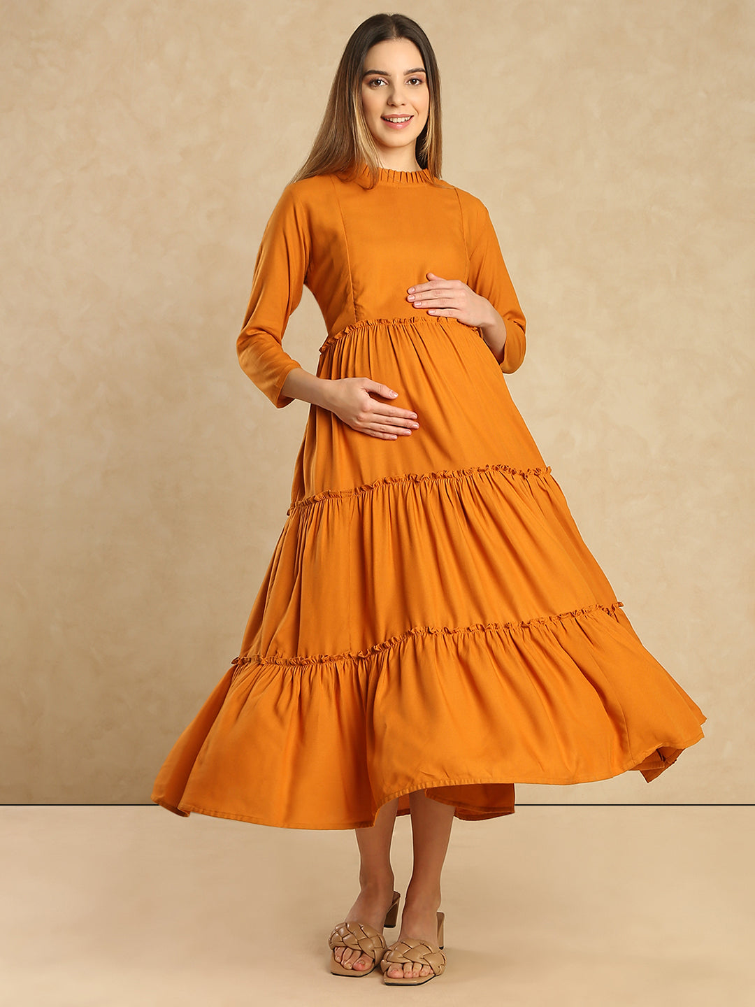 Aanyor Maternity Dress with 2 Feeding Zips – Perfect for Pregnancy & Beyond