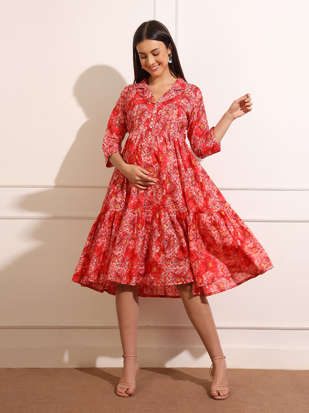 Women's maternity Dress Short Midi Comfortable Dress